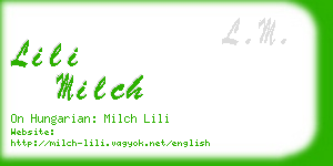 lili milch business card